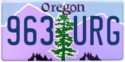 OR license plate 963URG