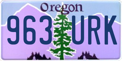 OR license plate 963URK