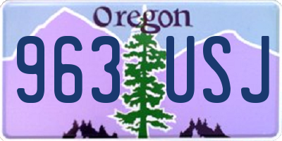 OR license plate 963USJ