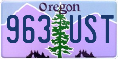 OR license plate 963UST