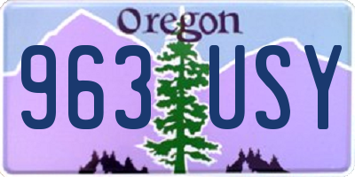 OR license plate 963USY