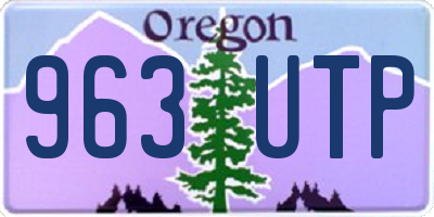 OR license plate 963UTP
