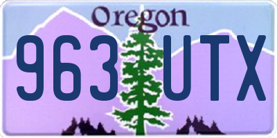OR license plate 963UTX