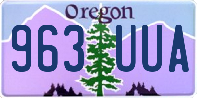 OR license plate 963UUA