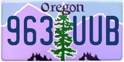 OR license plate 963UUB