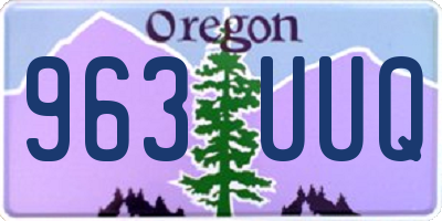 OR license plate 963UUQ