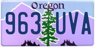 OR license plate 963UVA
