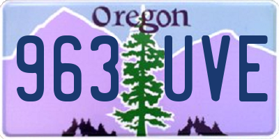 OR license plate 963UVE