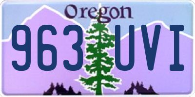 OR license plate 963UVI