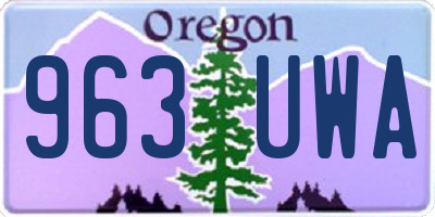 OR license plate 963UWA