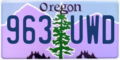 OR license plate 963UWD