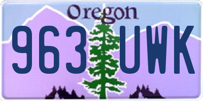 OR license plate 963UWK