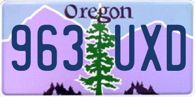 OR license plate 963UXD