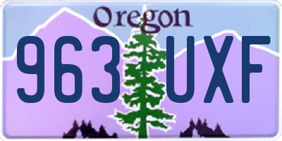 OR license plate 963UXF