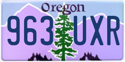 OR license plate 963UXR