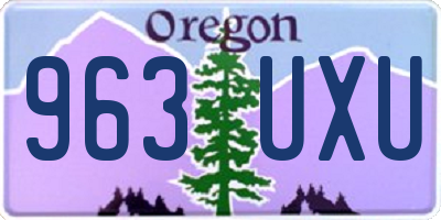 OR license plate 963UXU
