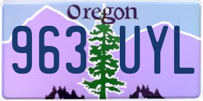 OR license plate 963UYL
