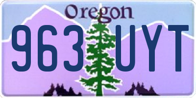 OR license plate 963UYT