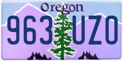 OR license plate 963UZO