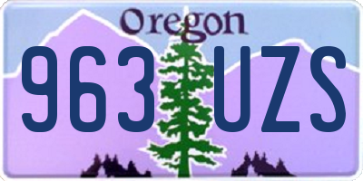 OR license plate 963UZS