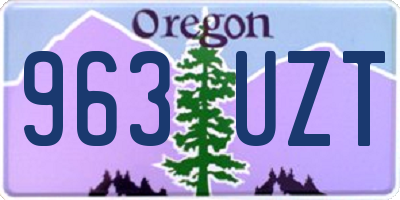 OR license plate 963UZT