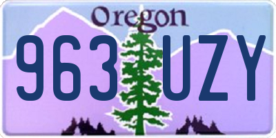 OR license plate 963UZY