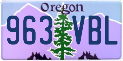 OR license plate 963VBL