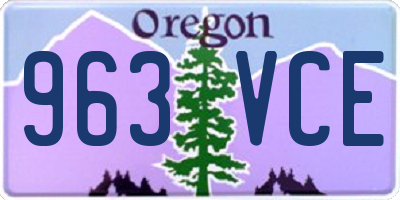 OR license plate 963VCE