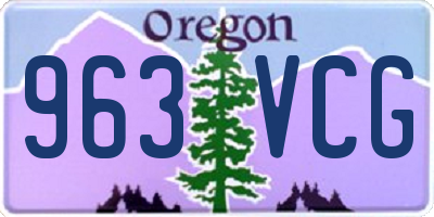 OR license plate 963VCG