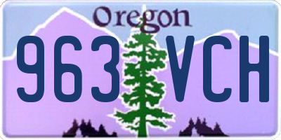 OR license plate 963VCH