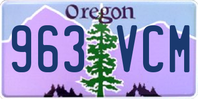 OR license plate 963VCM