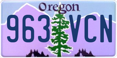 OR license plate 963VCN