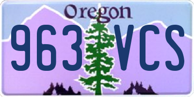 OR license plate 963VCS