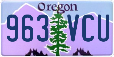 OR license plate 963VCU