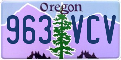 OR license plate 963VCV