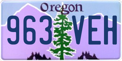 OR license plate 963VEH