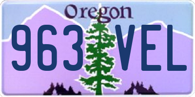 OR license plate 963VEL