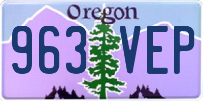OR license plate 963VEP