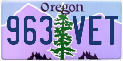 OR license plate 963VET