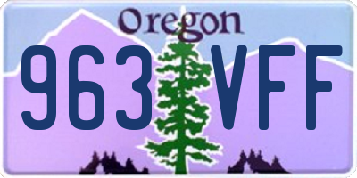 OR license plate 963VFF