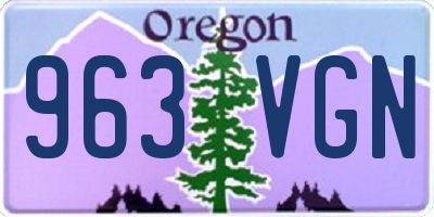 OR license plate 963VGN