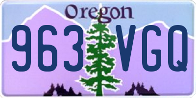 OR license plate 963VGQ