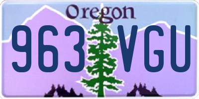 OR license plate 963VGU