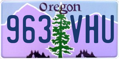 OR license plate 963VHU