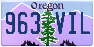OR license plate 963VIL