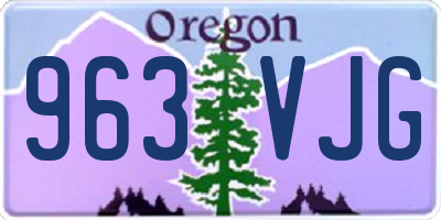 OR license plate 963VJG