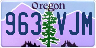 OR license plate 963VJM