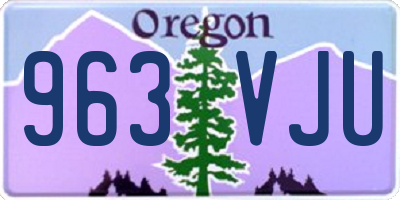 OR license plate 963VJU
