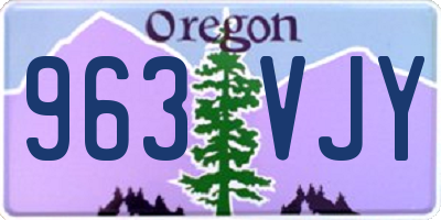OR license plate 963VJY