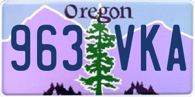 OR license plate 963VKA